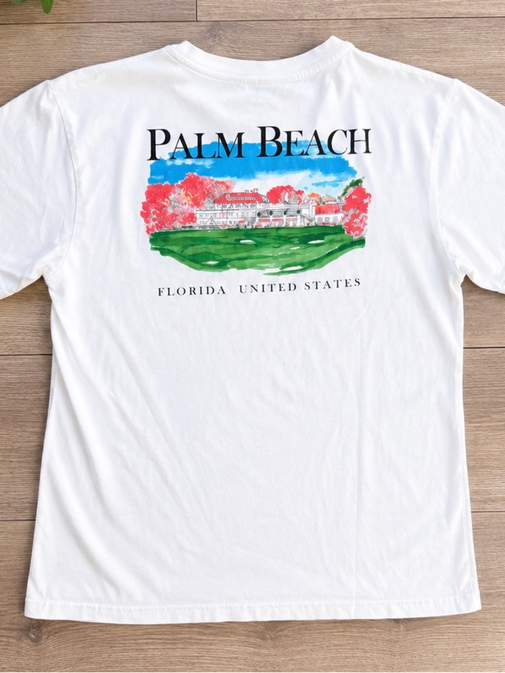 Vintage 90s Palm Beach Florida Graphic Tee - T-Shirt Men’s Large